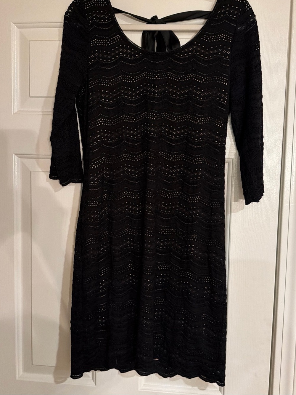 NWT Denim & Supply for Ralph Lauren Blk Lace Scoop-Back Women's Dress size M